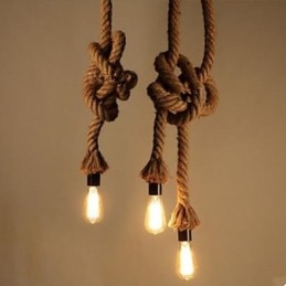 Candelabru creativ din funie de cânepă