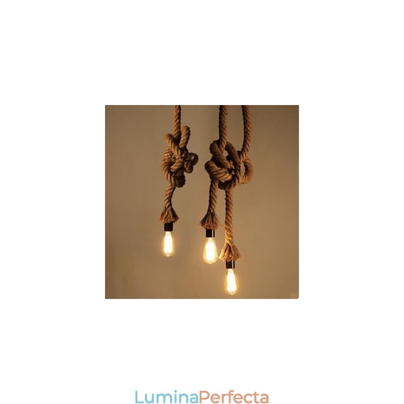 Candelabru creativ din funie de cânepă