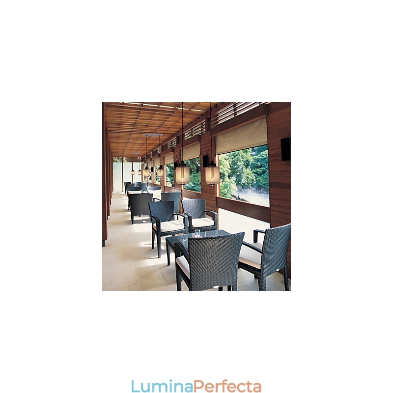 Lampă suspendată modernă din sticlă cu 2 lumini în design transparent pentru sticlă