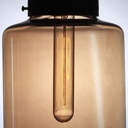 Lampă suspendată modernă din sticlă cu 2 lumini în design transparent pentru sticlă