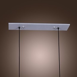 Lampă suspendată modernă din sticlă cu 2 lumini în design transparent pentru sticlă
