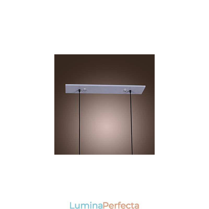 Lampă suspendată modernă din sticlă cu 2 lumini în design transparent pentru sticlă