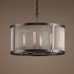 Lampă suspendată cu 4 lumini cu abajur transparent