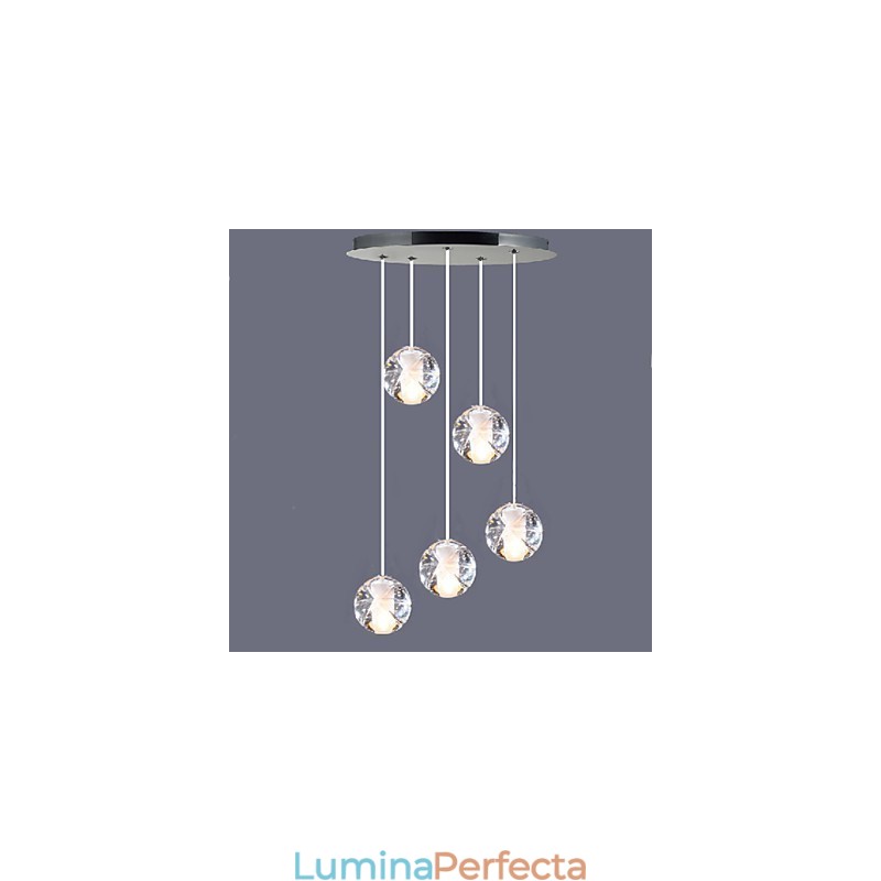 Candelabru din sticlă de cristal Grindină