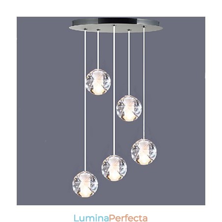 Candelabru din sticlă de cristal Grindină