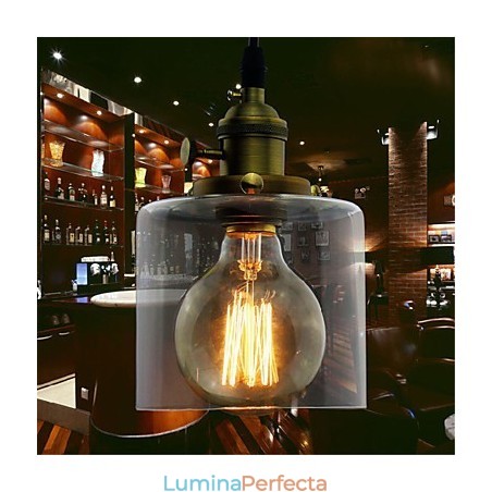 Sticlă Alamă Retro Vintage Industrial ART Cafe Garage Lampă suspendată Sticlă Alamă Retro Vintage Industrial ART Cafe Garage Lampă suspendată