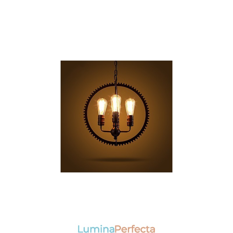 Lampe suspendate retro creative Candelabru din fier forjat de țară americană