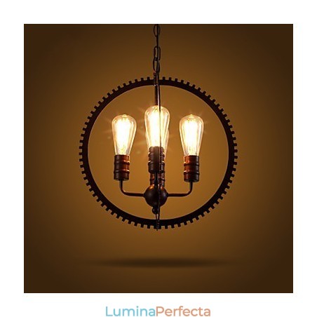 Lampe suspendate retro creative Candelabru din fier forjat de țară americană Lampe suspendate retro creative Candelabru din fier forjat de țară americană
