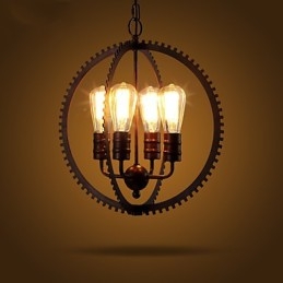 Lampe suspendate retro creative Candelabru din fier forjat de țară americană