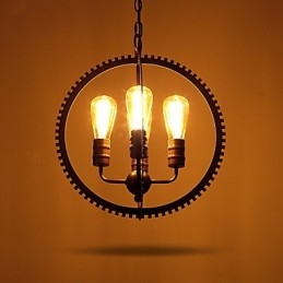 Lampe suspendate retro creative Candelabru din fier forjat de țară americană
