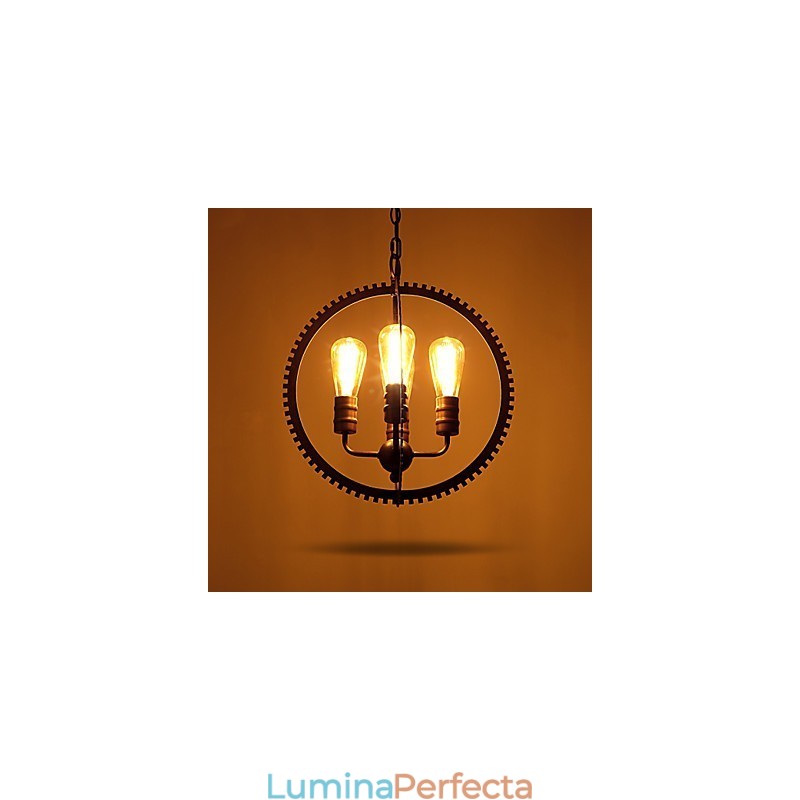Lampe suspendate retro creative Candelabru din fier forjat de țară americană