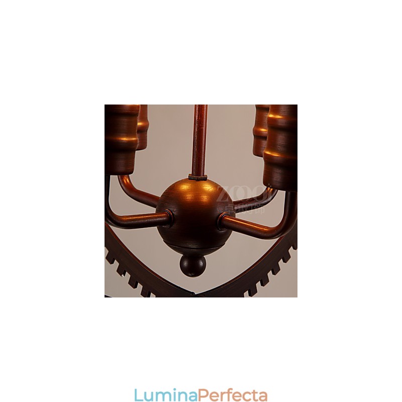 Lampe suspendate retro creative Candelabru din fier forjat de țară americană