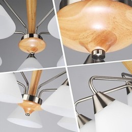 Lampe suspendate Modern Contemporan Lemn Bambus