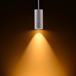 GE 05032 8W 136mm 1 Lumină Mini Lampă suspendată alb pudrat cu aluminiu