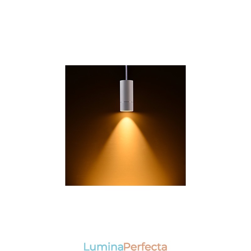 GE 05032 8W 136mm 1 Lumină Mini Lampă suspendată alb pudrat cu aluminiu