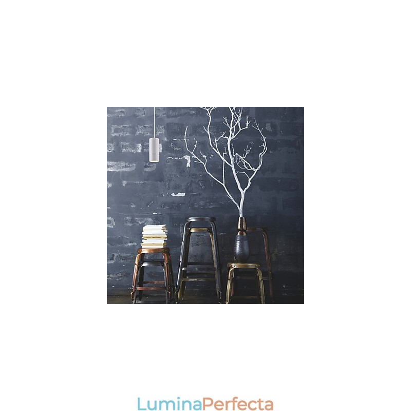 GE 05032 8W 136mm 1 Lumină Mini Lampă suspendată alb pudrat cu aluminiu
