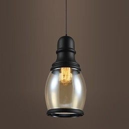 Iluminat retro Loft Lights Lampă suspendată din sticlă
