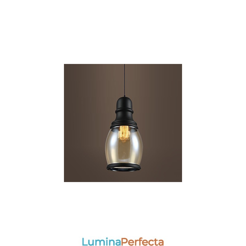 Iluminat retro Loft Lights Lampă suspendată din sticlă