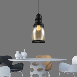 Iluminat retro Loft Lights Lampă suspendată din sticlă