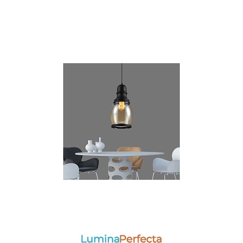 Iluminat retro Loft Lights Lampă suspendată din sticlă