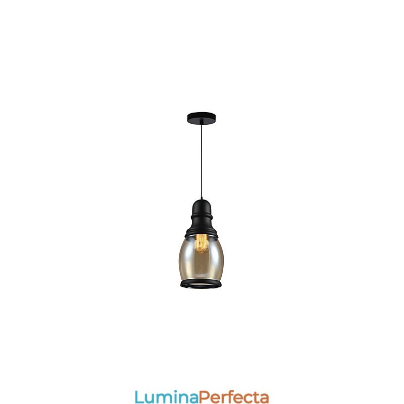 Iluminat retro Loft Lights Lampă suspendată din sticlă