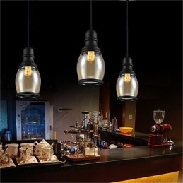 Iluminat retro Loft Lights Lampă suspendată din sticlă