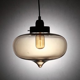 Lampă suspendată modernă din sticlă transparentă cu 2 lumini în design Bubble