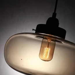 Lampă suspendată modernă din sticlă transparentă cu 2 lumini în design Bubble