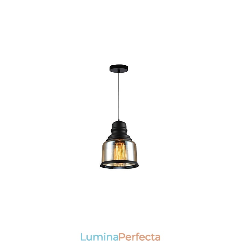 Iluminat retro Loft Lights Lampă suspendată din sticlă