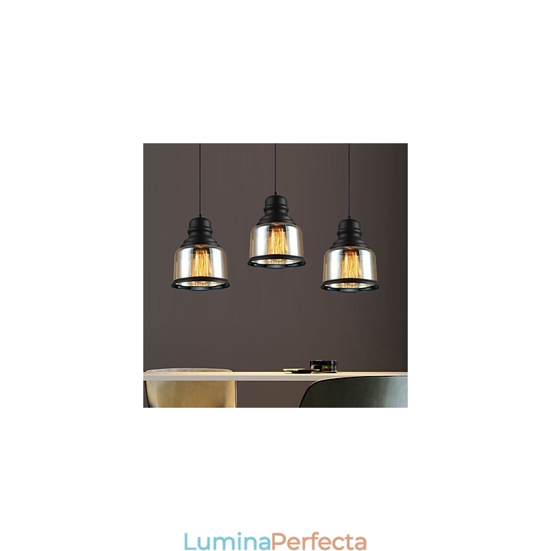 Iluminat retro Loft Lights Lampă suspendată din sticlă