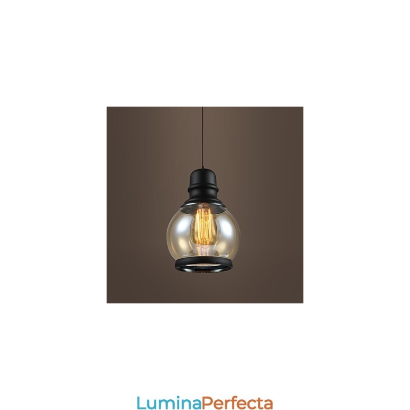 Iluminat retro Loft Lights Lampă suspendată din sticlă