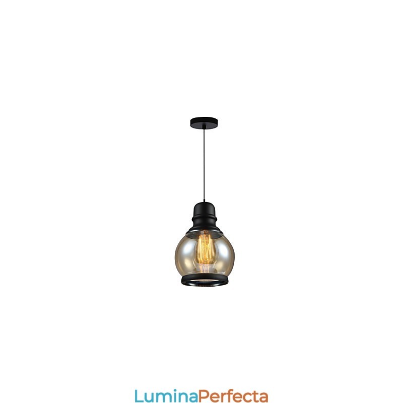 Iluminat retro Loft Lights Lampă suspendată din sticlă