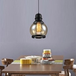 Iluminat retro Loft Lights Lampă suspendată din sticlă