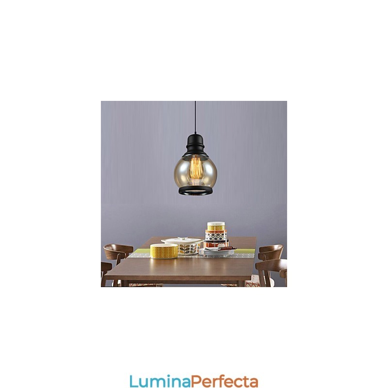 Iluminat retro Loft Lights Lampă suspendată din sticlă