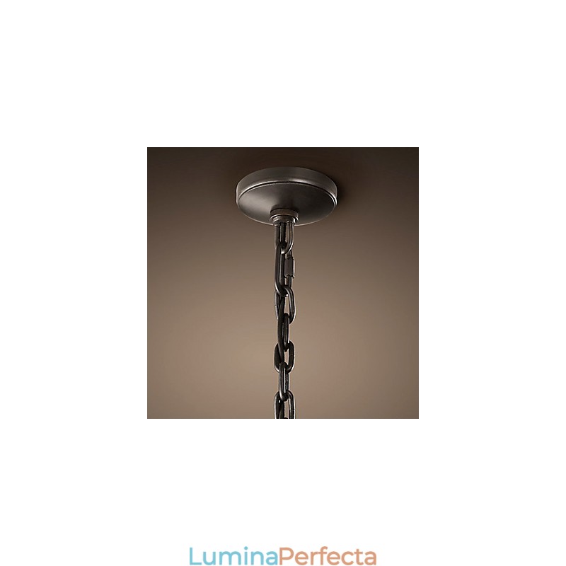 Lampă suspendată cu 2 lumini cu abajur transparent