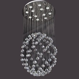 Montaj încastrat din metal cromat din cristal modern contemporan