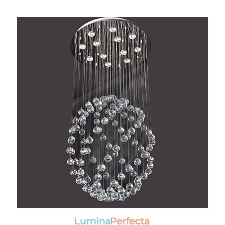 Montaj încastrat din metal cromat din cristal modern contemporan Montaj încastrat din metal cromat din cristal modern contemporan
