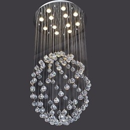 Montaj încastrat din metal cromat din cristal modern contemporan