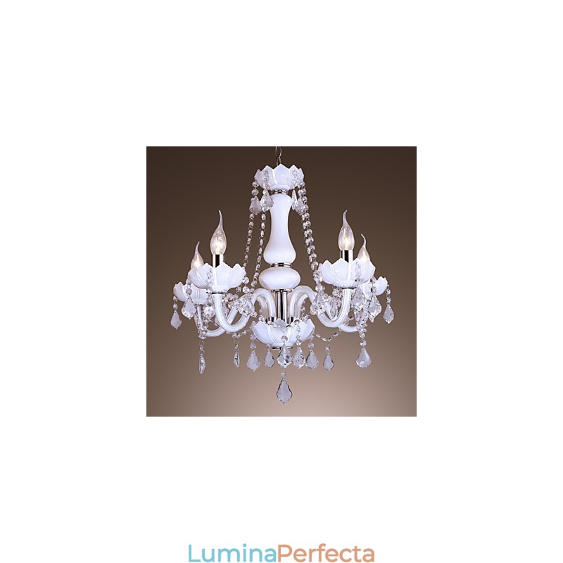 Candelabru de lux din sticlă de cristal de jad în stil european modern