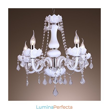 Candelabru de lux din sticlă de cristal de jad în stil european modern Candelabru de lux din sticlă de cristal de jad în stil european modern