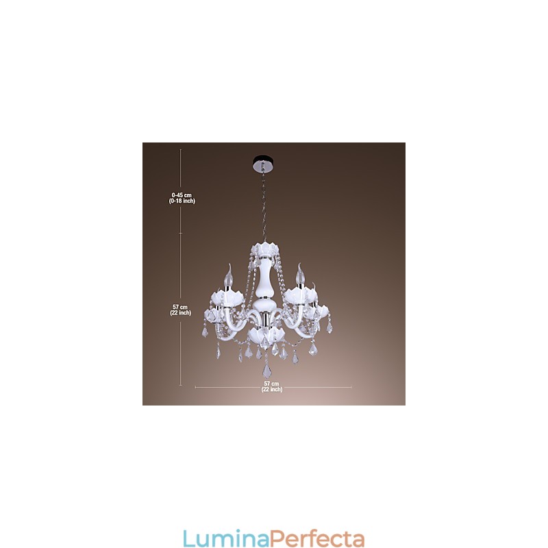 Candelabru de lux din sticlă de cristal de jad în stil european modern