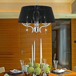 Candelabru elegant din cristal cu 3 lumini in nuanta neagra