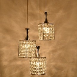 3 lumini cadru metalic K9 candelabru de cristal Droplight Trimite bec