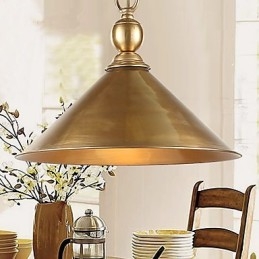 Lampă suspendată din alamă pură, stil clasic, metal tradițional