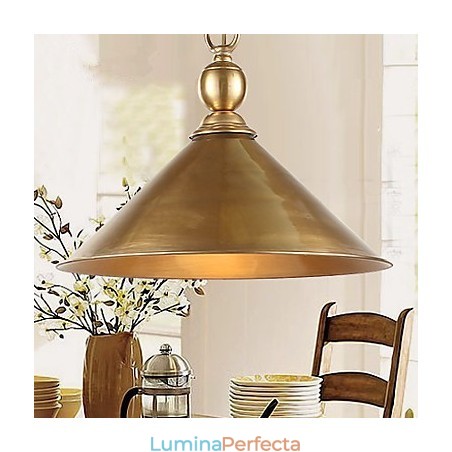 Lampă suspendată din alamă pură, stil clasic, metal tradițional Lampă suspendată din alamă pură, stil clasic, metal tradițional