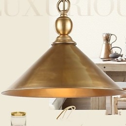 Lampă suspendată din alamă pură, stil clasic, metal tradițional