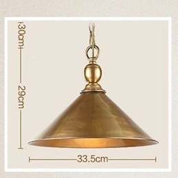 Lampă suspendată din alamă pură, stil clasic, metal tradițional