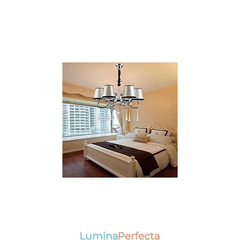 Modern Contemporan Tradițional Clasic Rustic Lodge Vintage Island Candelabru din metal cromat