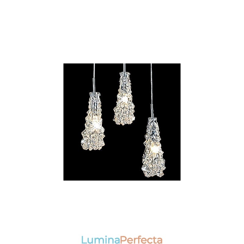 Candelabru Tradition Classic din sticla transparenta cu 3 lumini