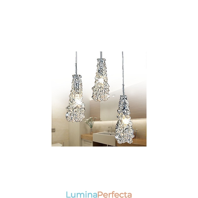 Candelabru Tradition Classic din sticla transparenta cu 3 lumini